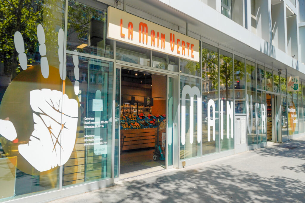 vitrine de la main verte bio