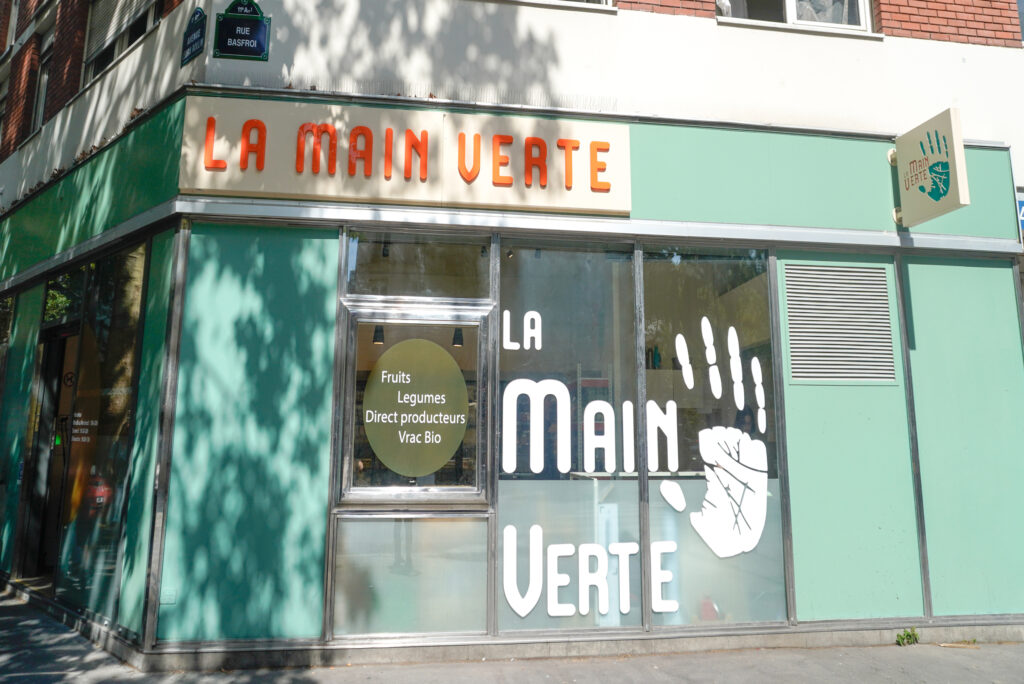 vitrine de la main verte bio