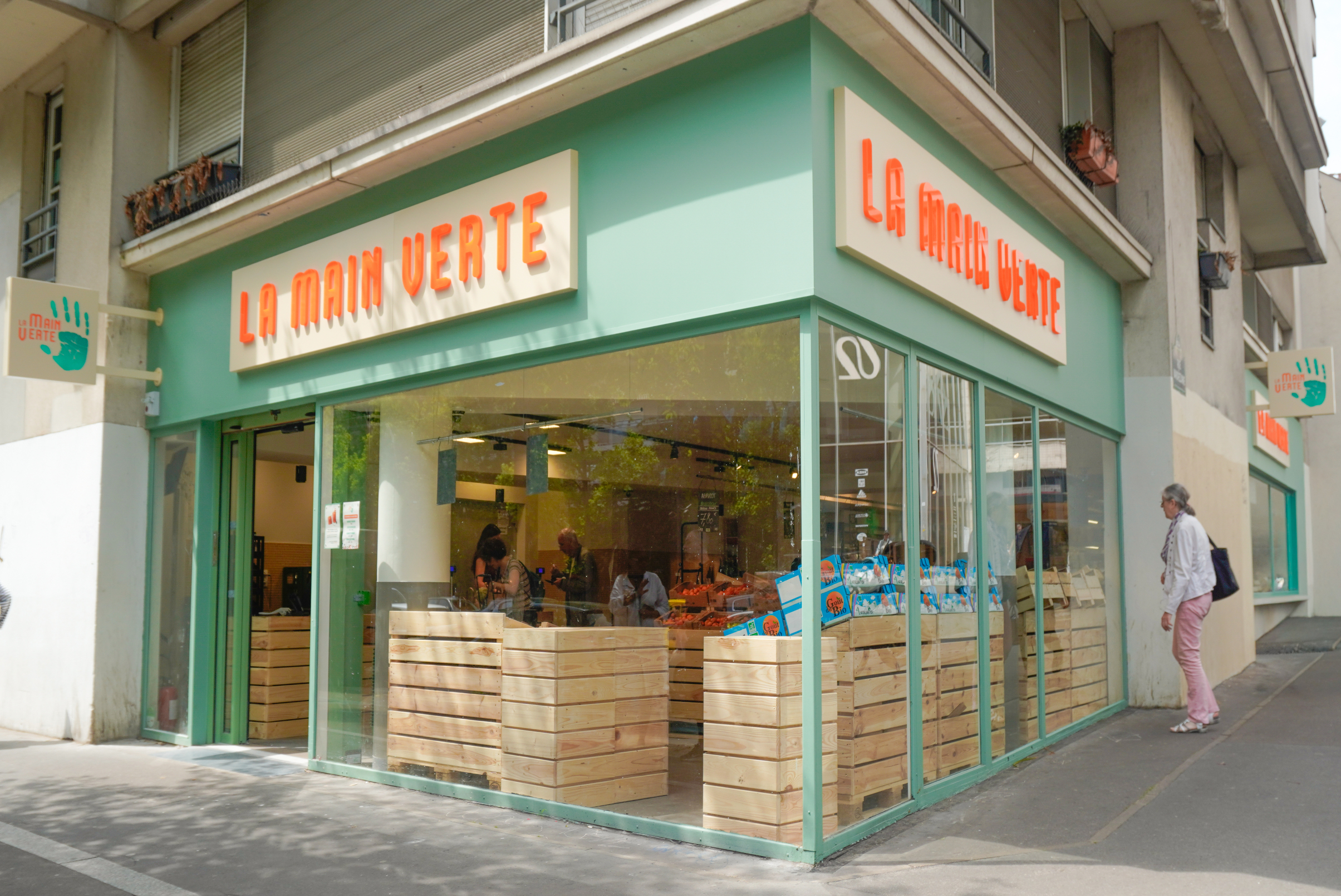 vitrine de la main verte bio