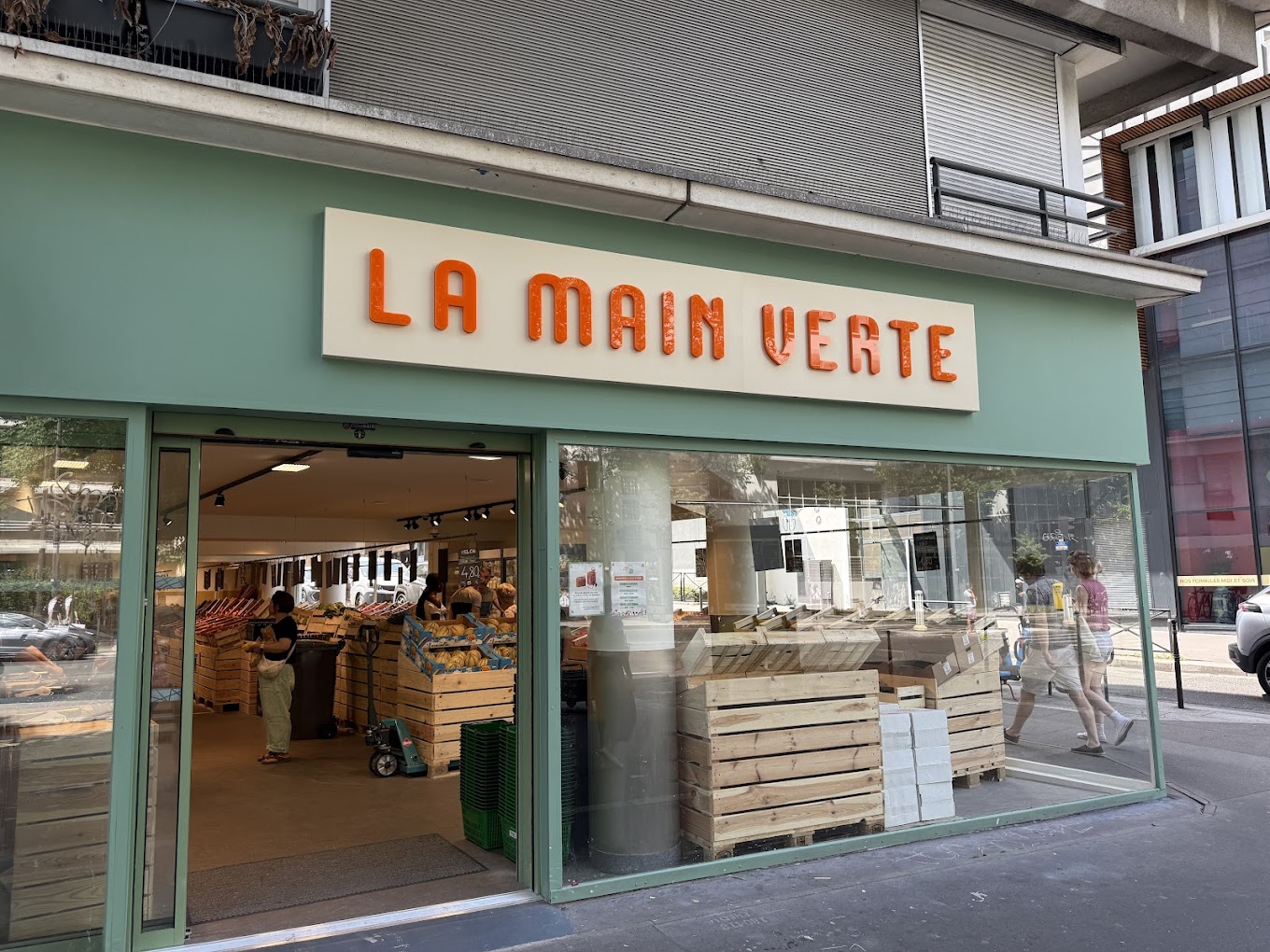 vitrine de la main verte bio